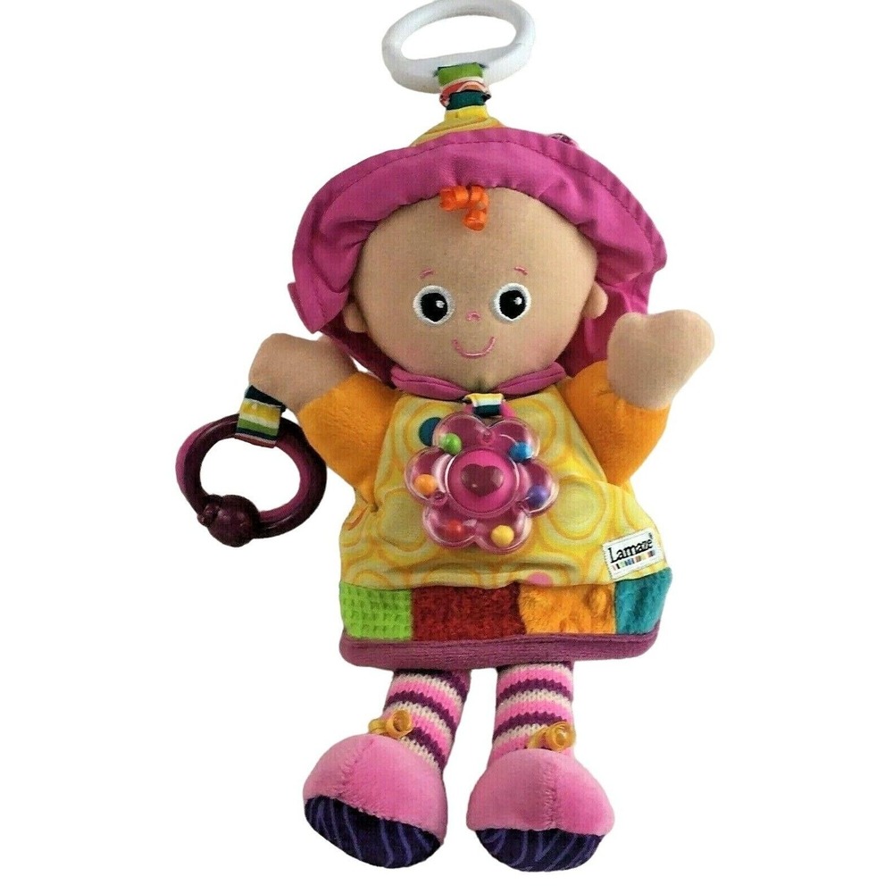Lamaze My Friend Emily Clip & Go Sensory Doll Plush Crinkle Rattle 11" Activity